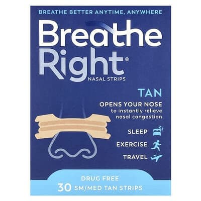 Breathe Right Nasal Strips, Small/Medium - Image 1