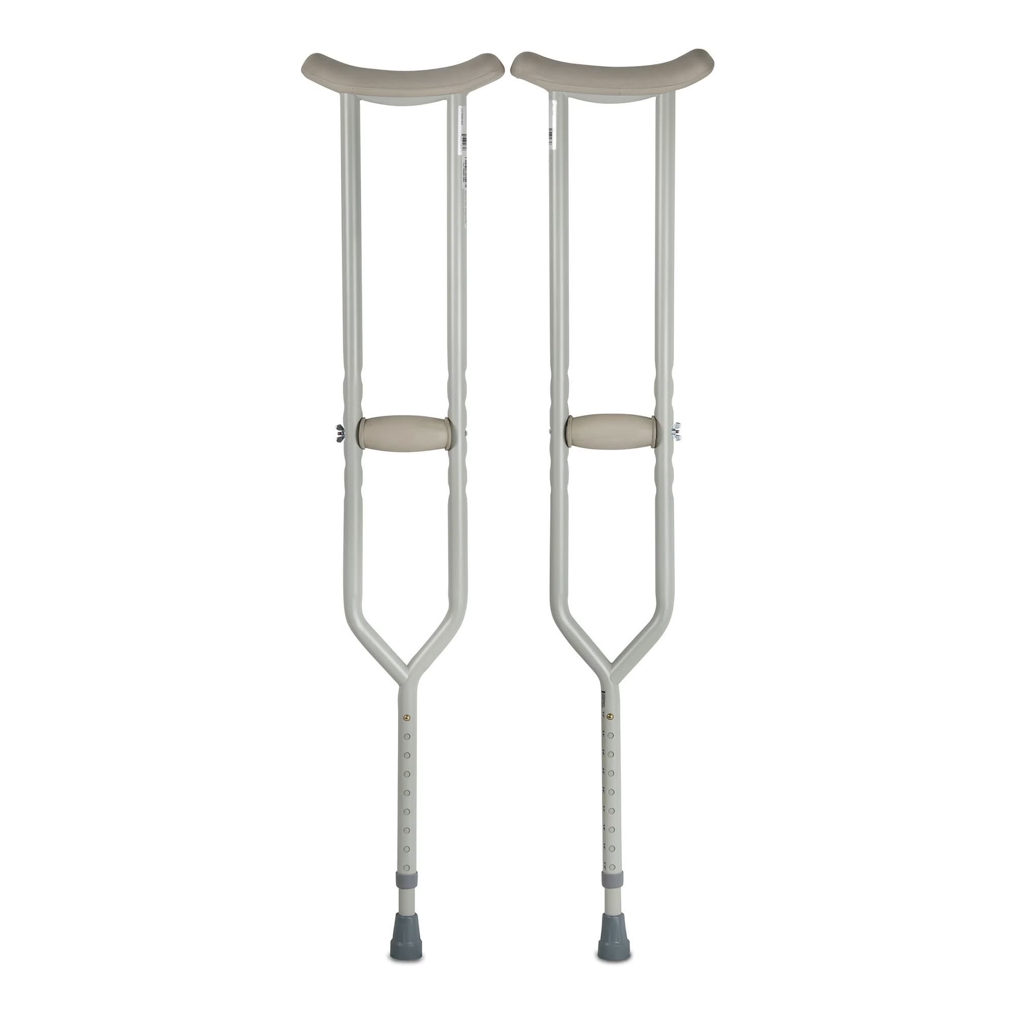 McKesson Push Button-Wing Nut Adjustment Underarm Crutches, Large - Pair