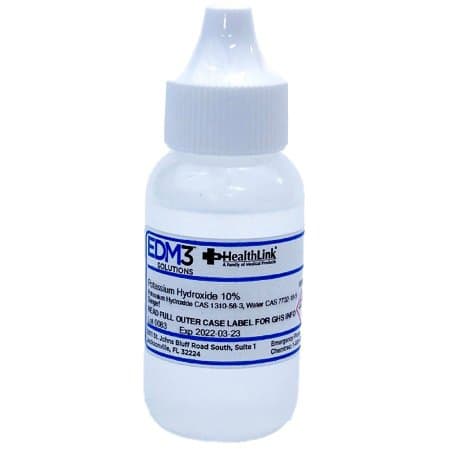 EDM 3 LLC Histology Reagent Potassium Hydroxide 10% Solution, Squeeze Bottle, 30 mL - Each - Image 1
