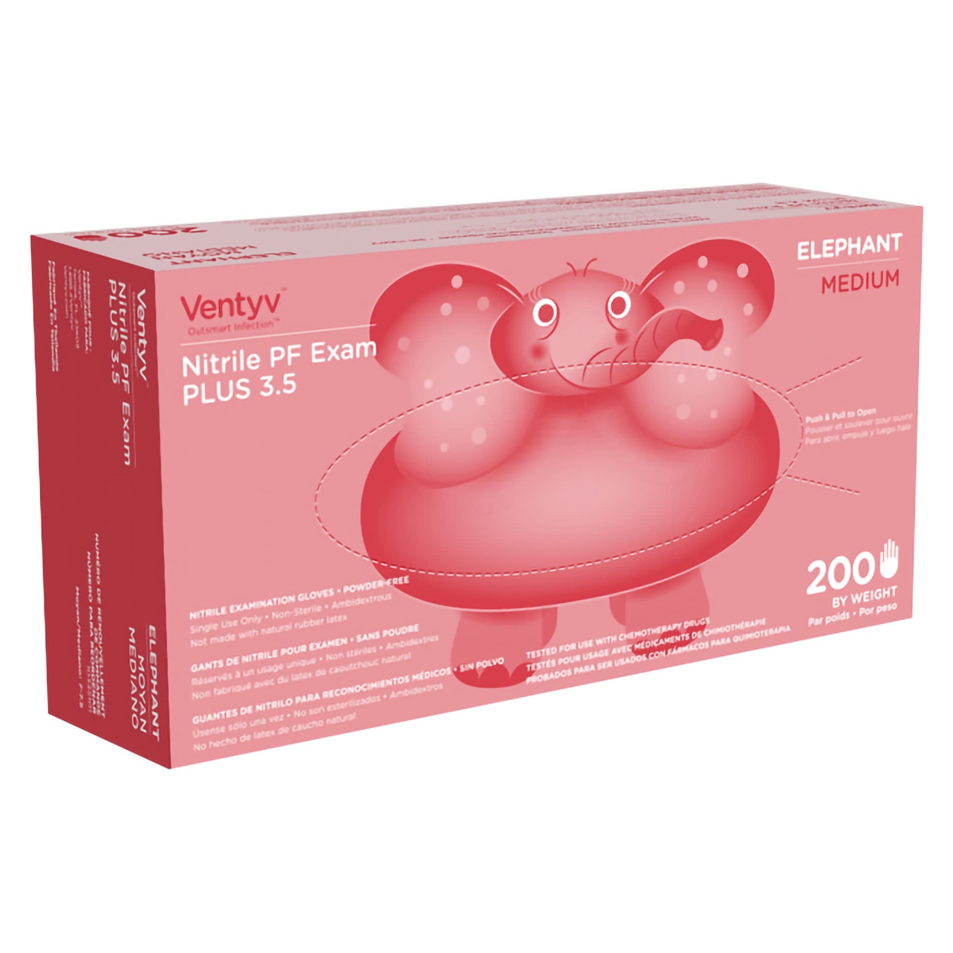 Ventyv Plus 3.5 Nitrile Exam Gloves, Medium - Case of 2000 - Image 1