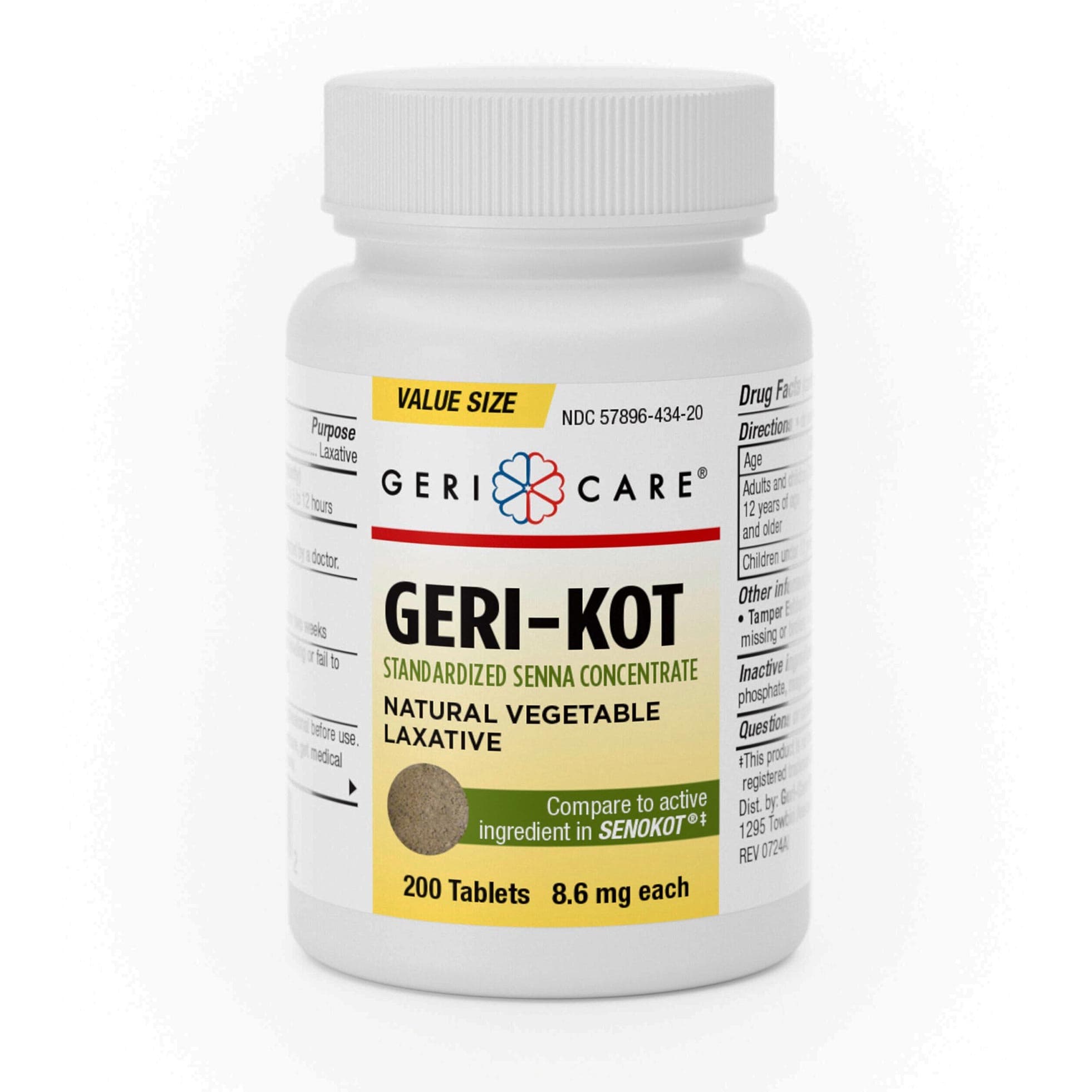 Geri-Care Geri-Kot Stool Softener Tablet, 8.6 mg - Case of 2400 - Image 1