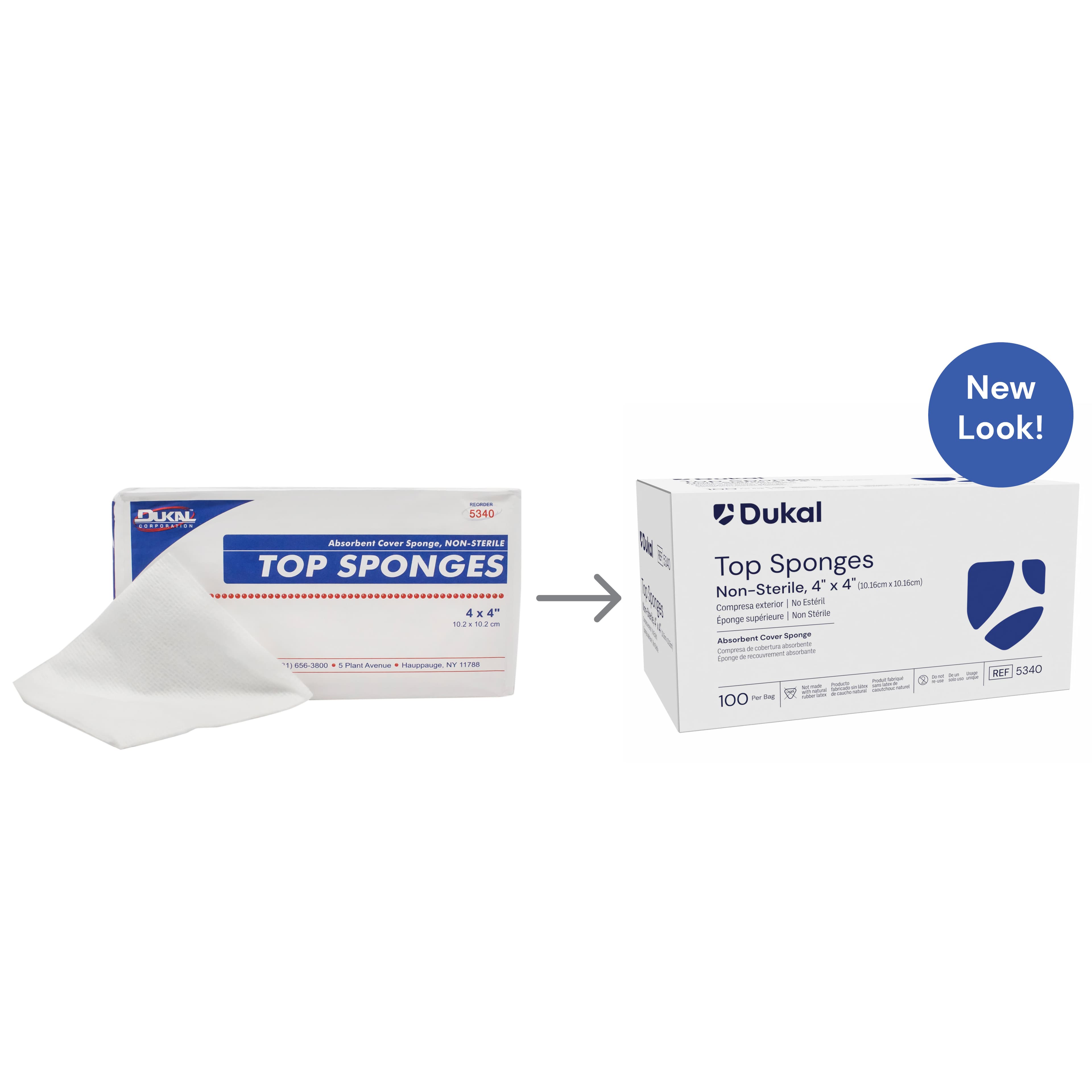 Dukal Nonwoven Sponge White 4 x 4 Inch 8-Ply Square - Image 3