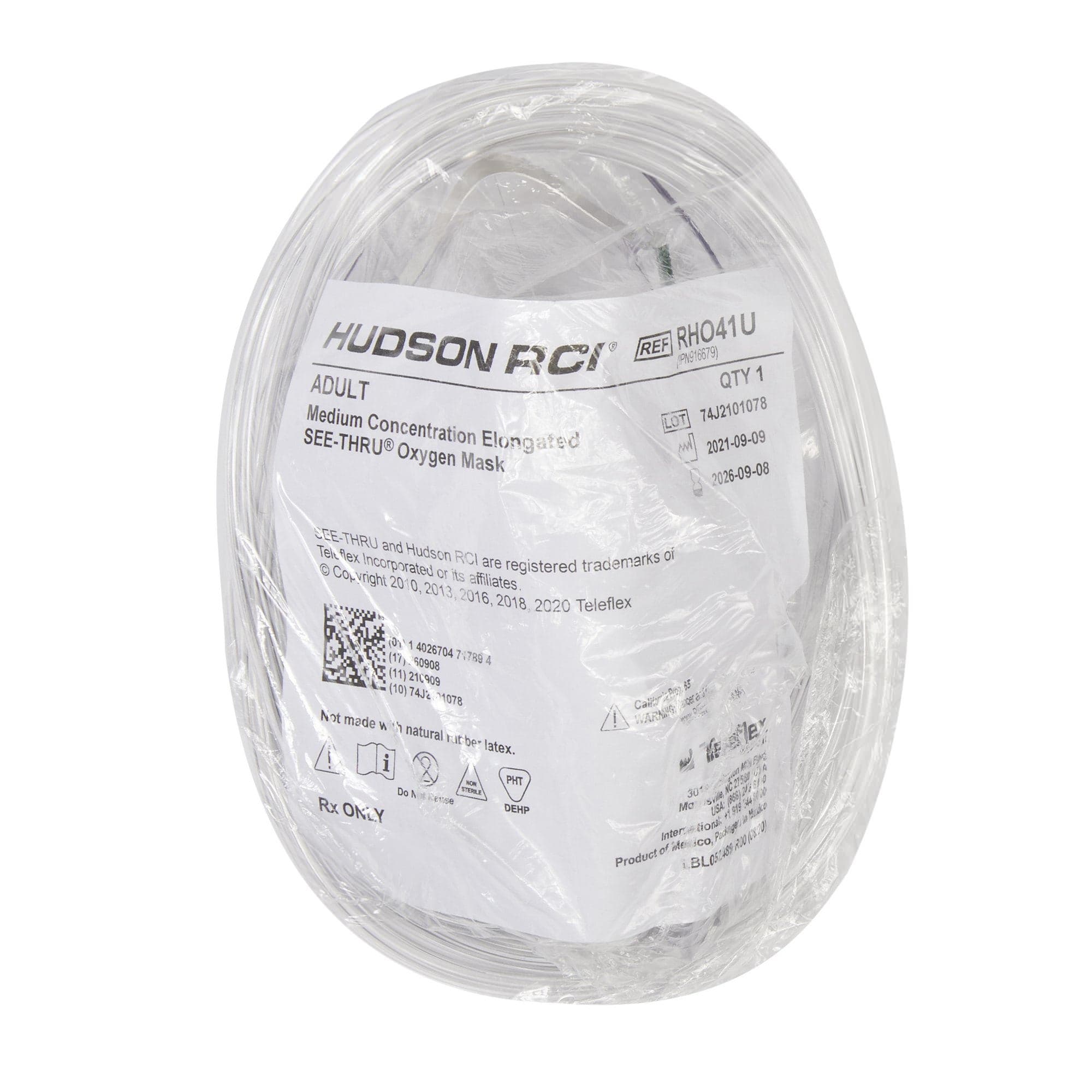 Teleflex Oxygen Mask Elongated Style Adult - Image 2