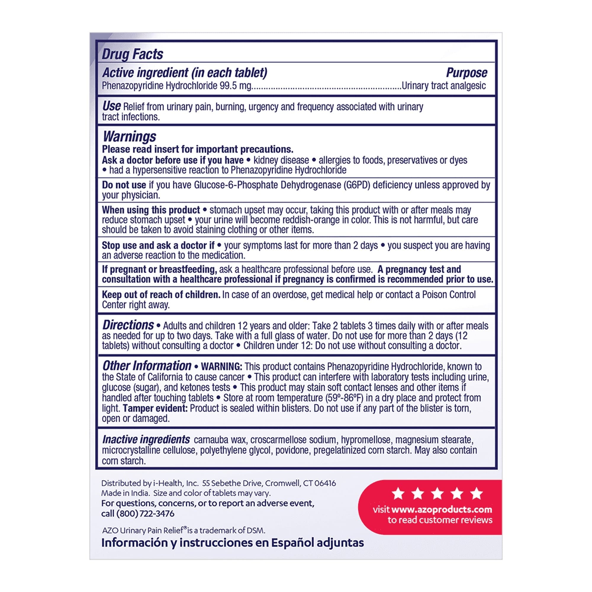 AZO Urinary Pain Relief Maximum Strength Tablets - Image 3