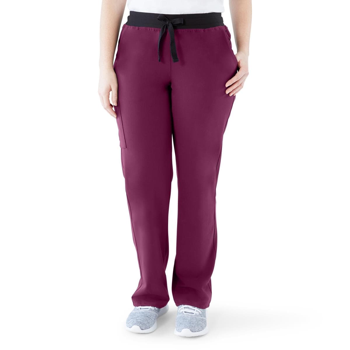 Medline Varick AVE Women's Regular Length Scrub Pant, Wine, 5XLarge - Image 1
