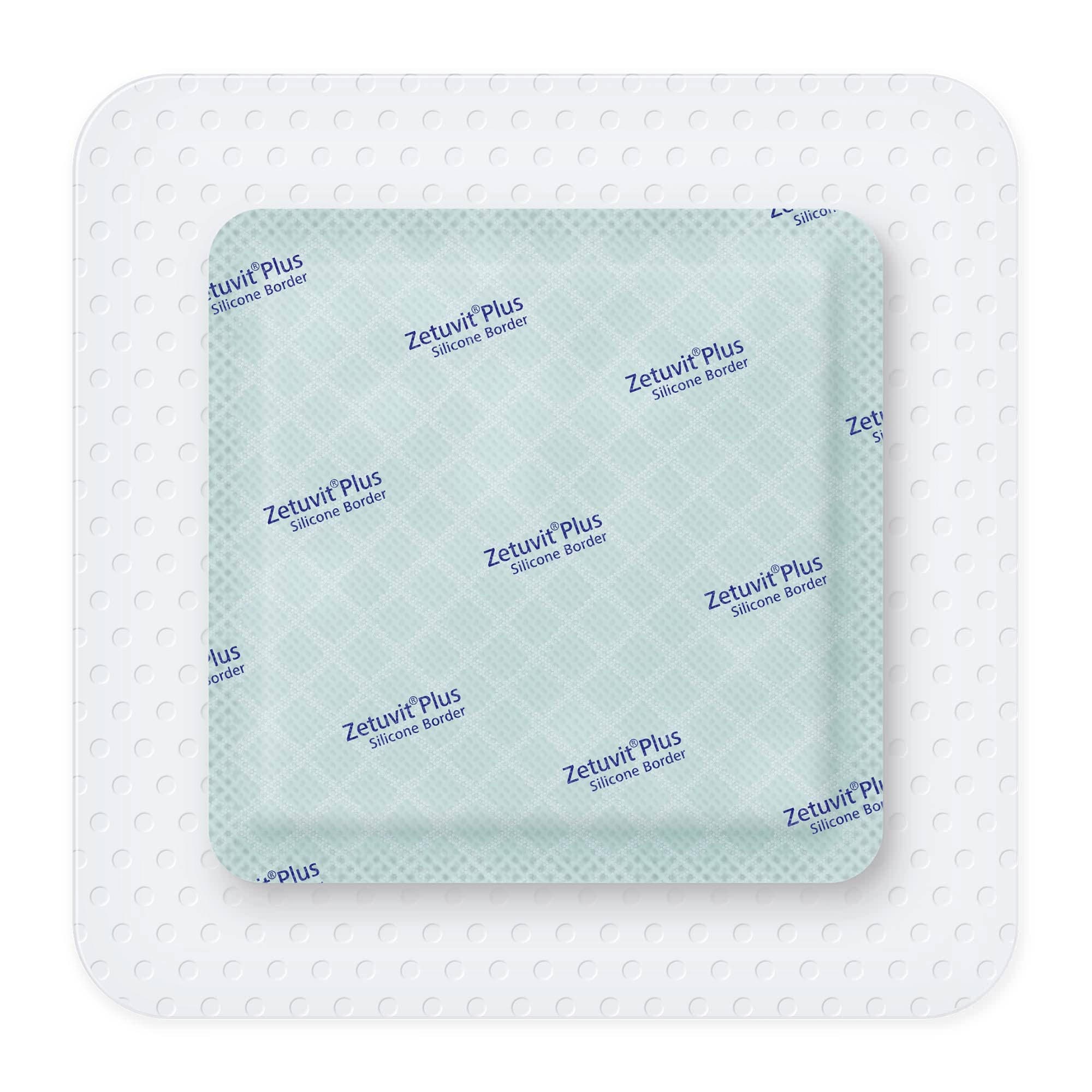 Zetuvit Plus Silicone Border Super Absorbent Dressing, 5 x 5 Inch - Each - Image 1