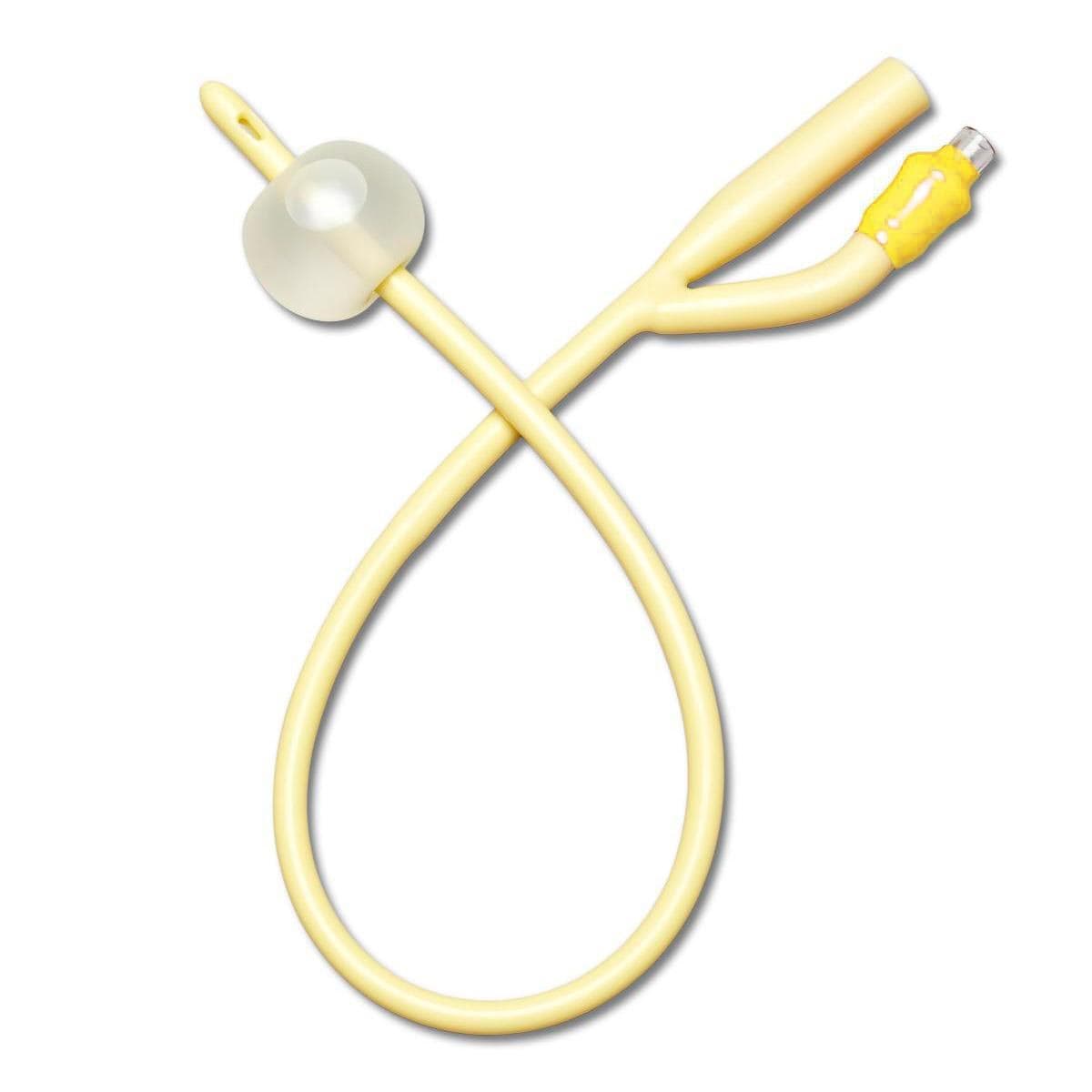 Medline 2-Way Silicone-Elastomer Coated Latex Foley Catheters, 10mL, 20 Fr - Case of 12 - Image 1