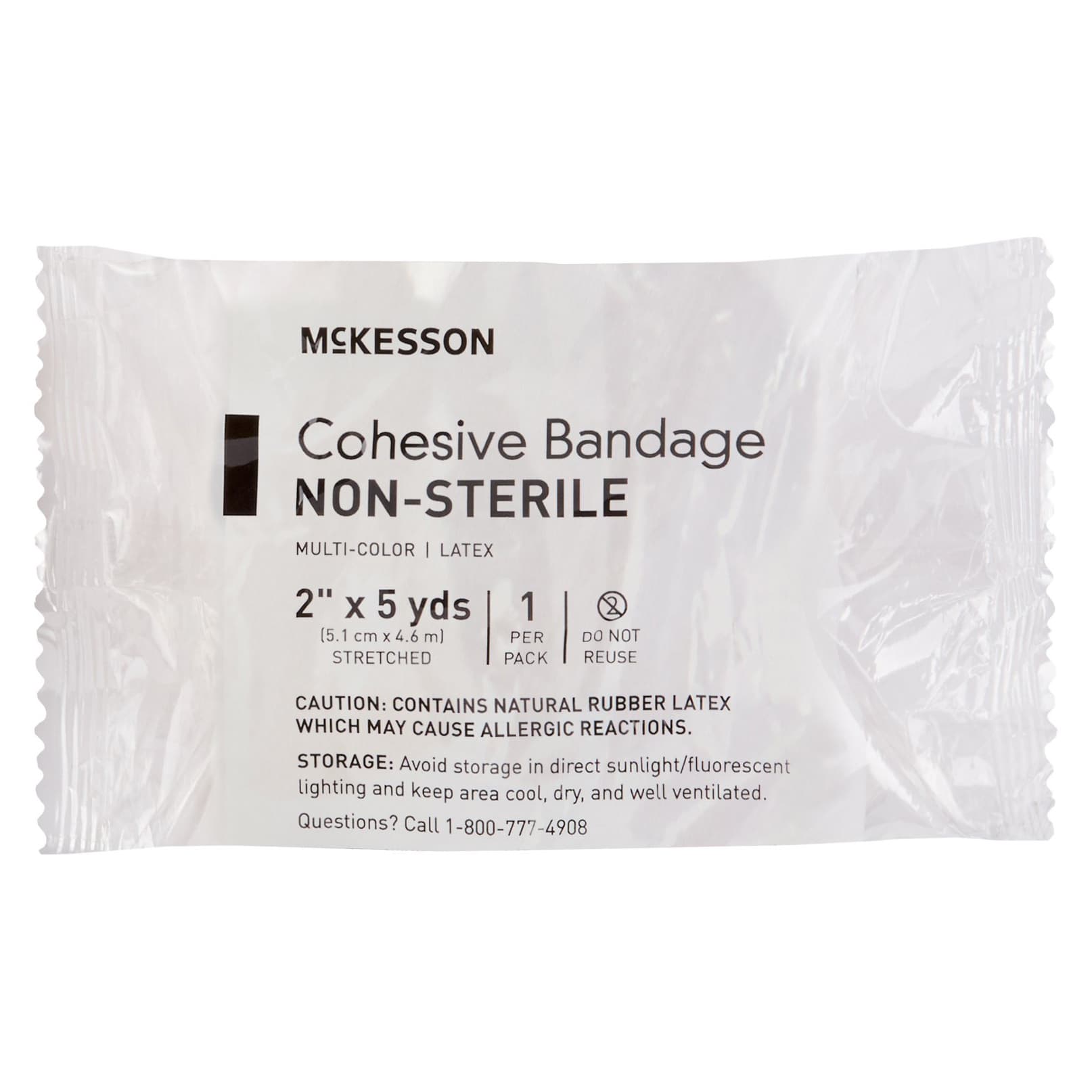 McKesson Elastic Cohesive Compression Bandage, 2 Inch x 5 Yard - Image 1