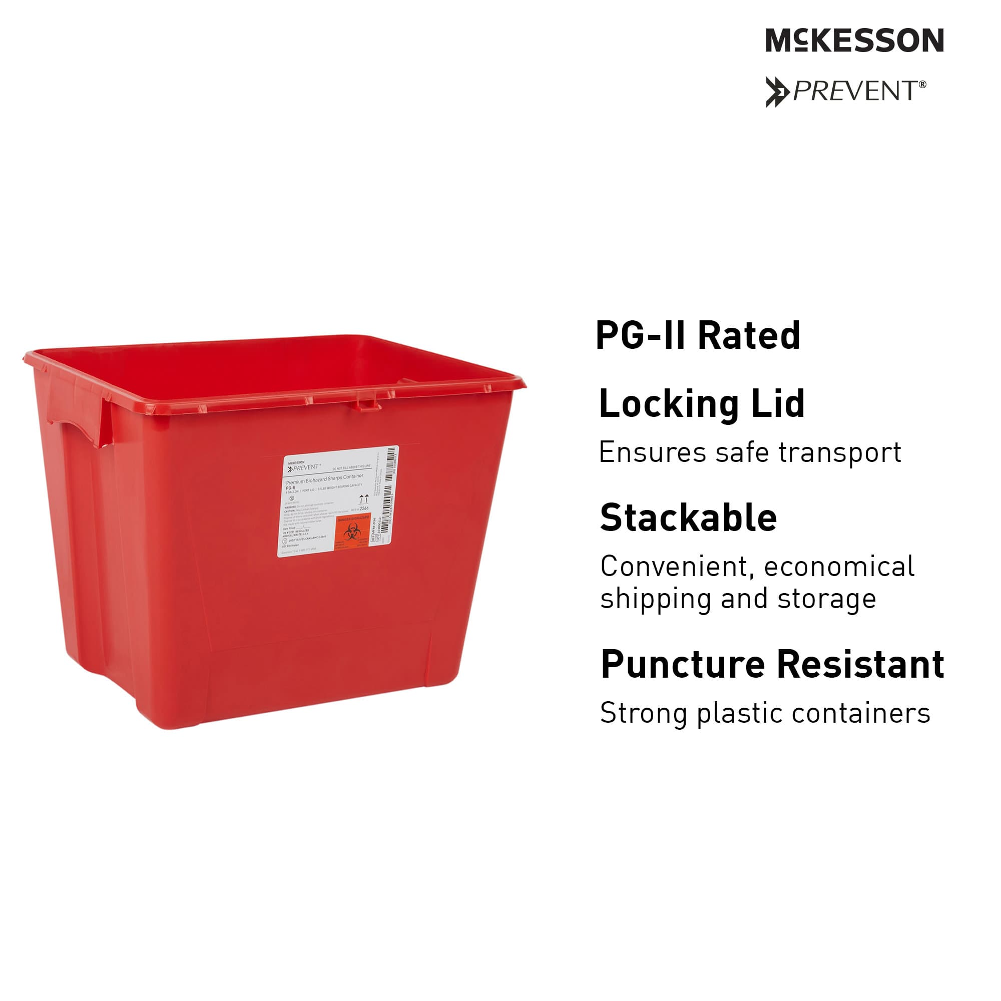 McKesson Prevent Polypropylene Sharps Container - Image 4