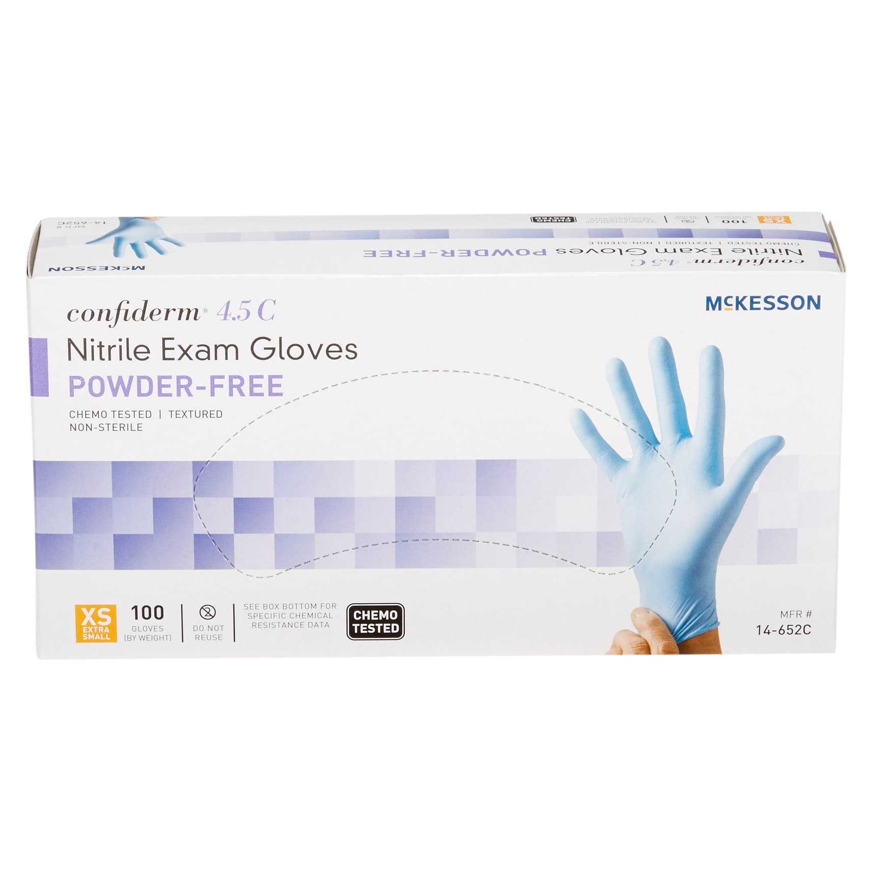 McKesson Confiderm 4.5C Nitrile Powder Free Exam Gloves - Image 6