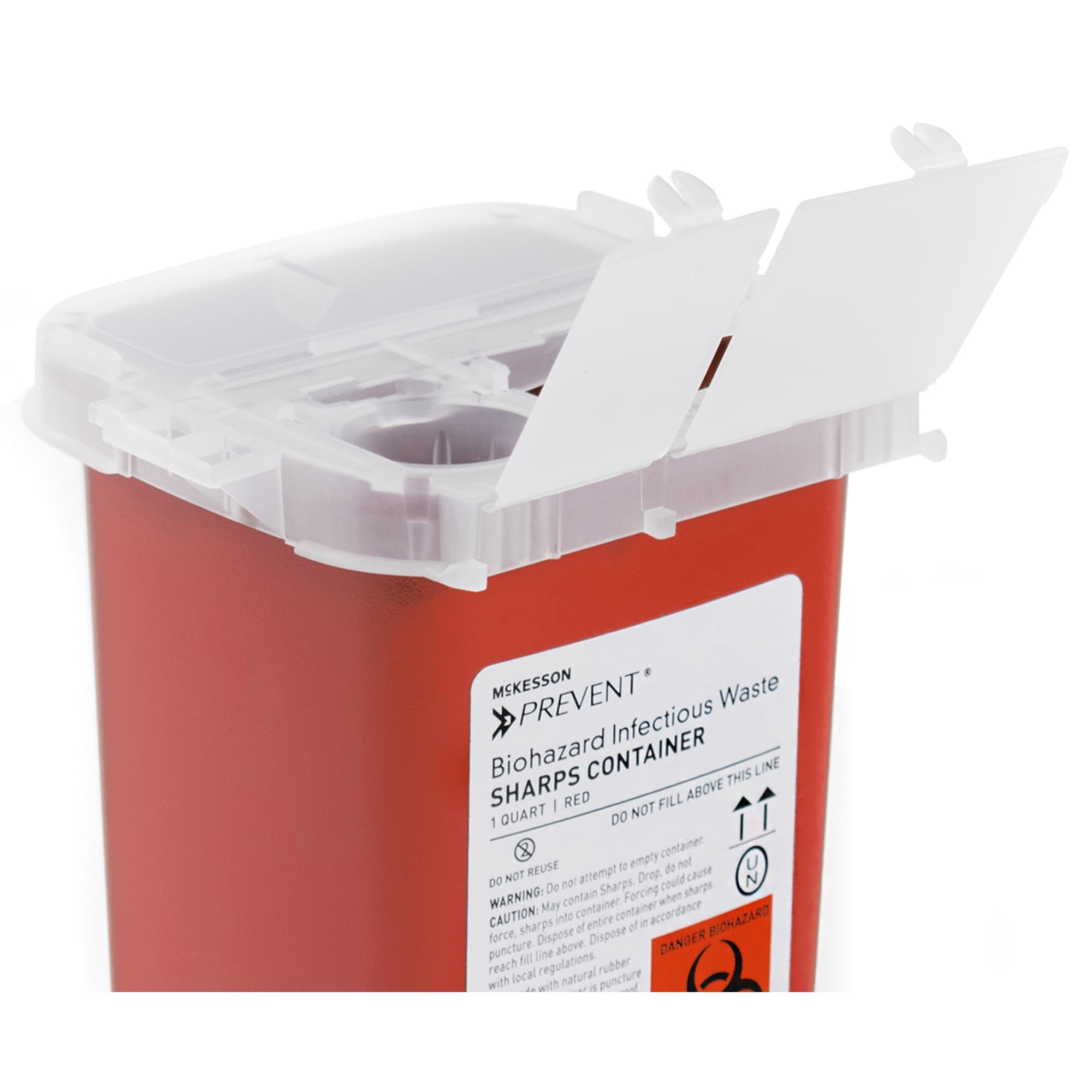 McKesson Prevent Red Base Sharps Container, Vertical Entry - Image 4