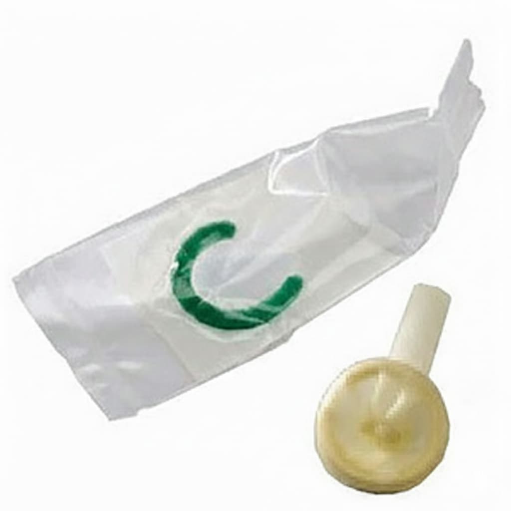 Dover Texas Latex Male Catheter with Foam Adhesive Strap - Each - Image 1