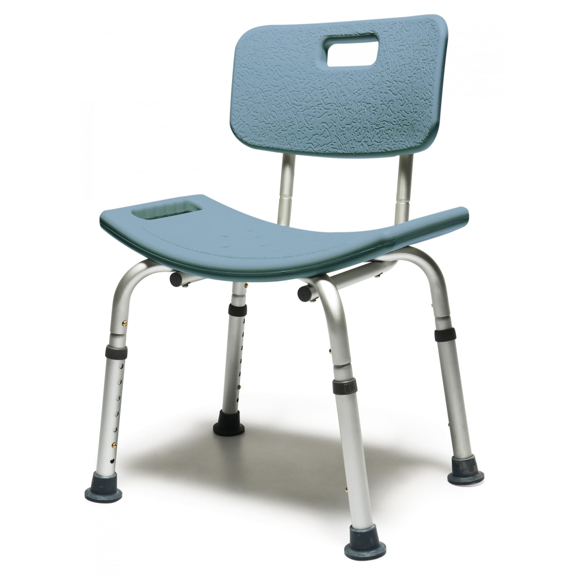 Lumex Platinum Collection Bath Seat With Backrest, Steel Blue - Image 1