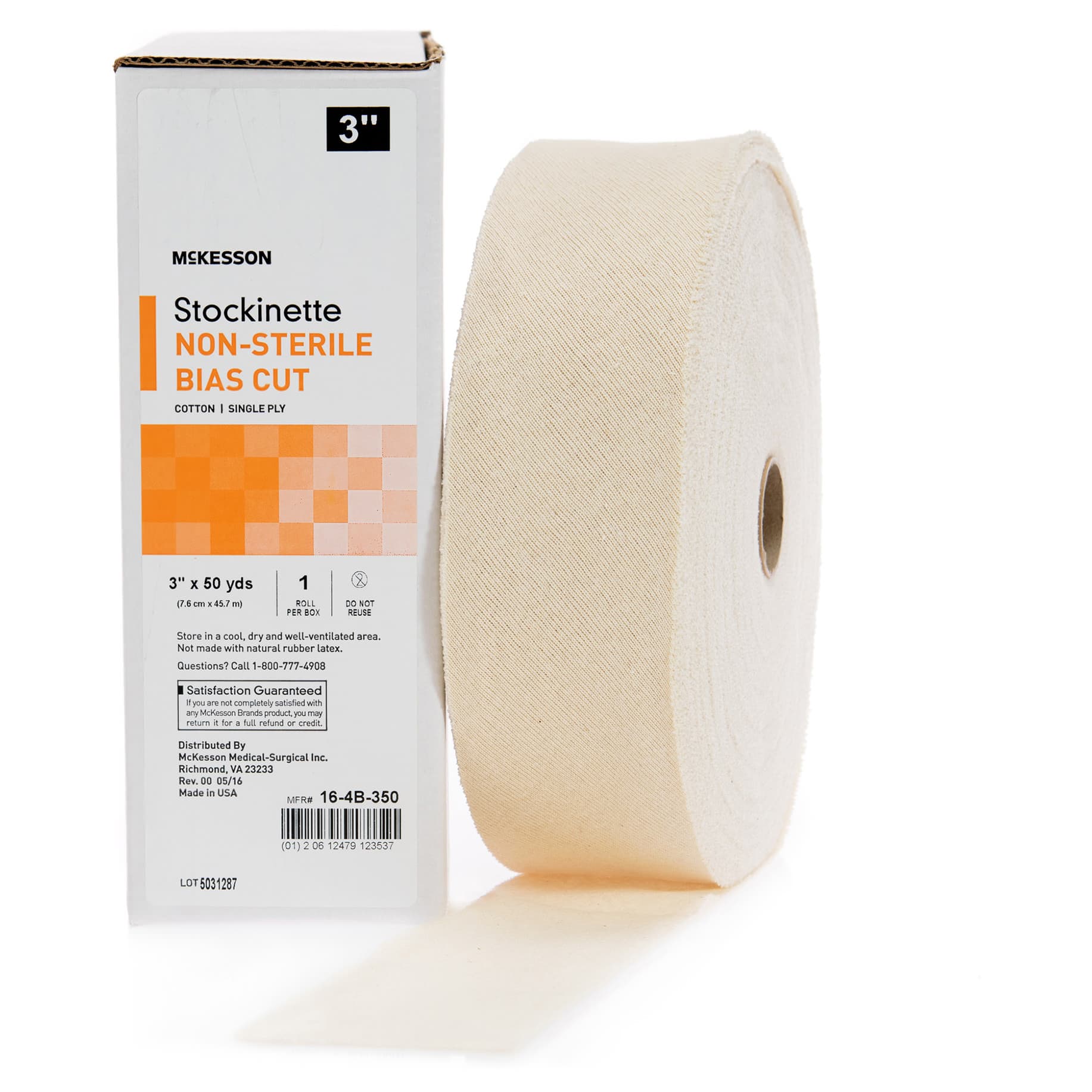 McKesson Bias Cut Stockinette Beige NonSterile