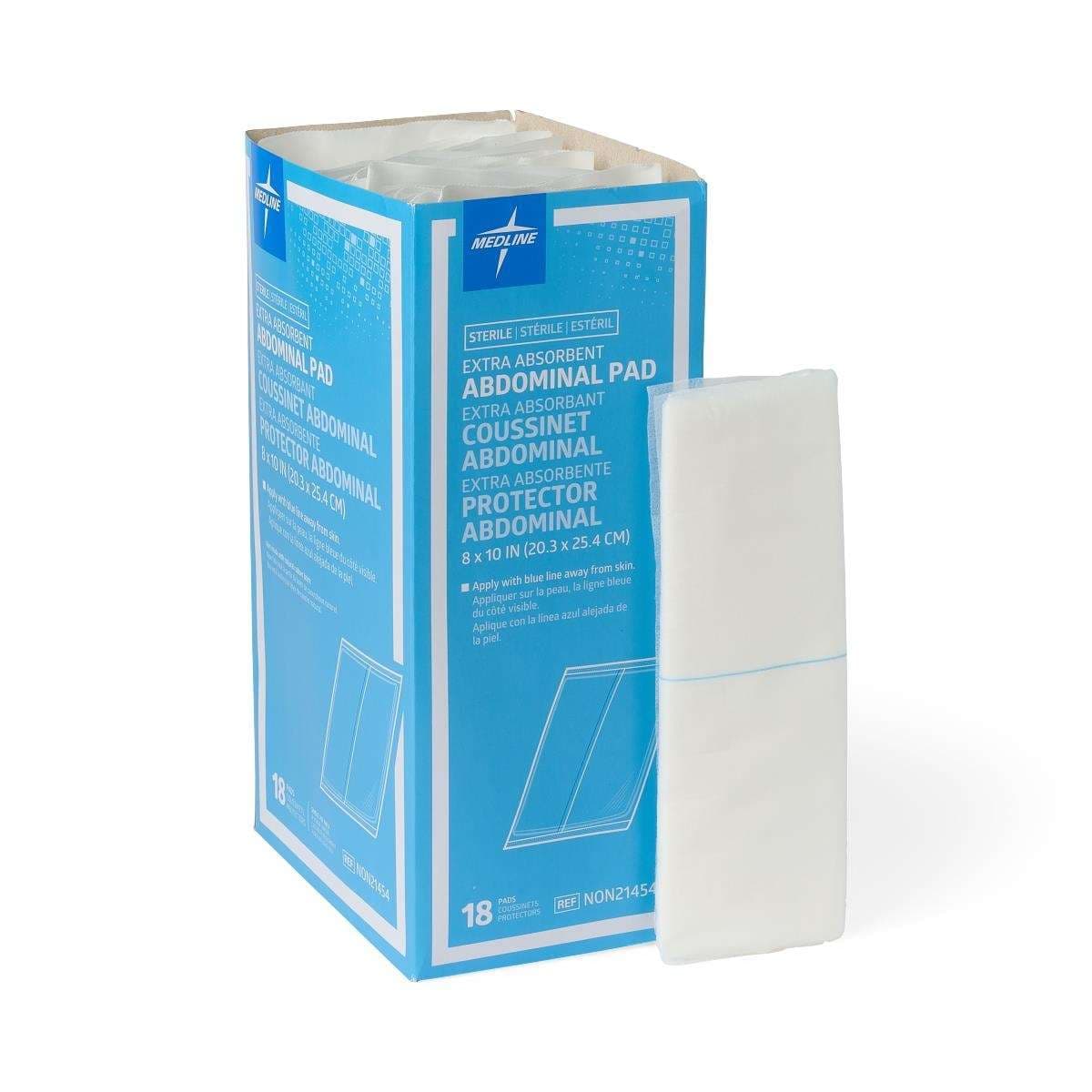 Caring NonSterile Abdominal Pad, 8 x 10 Inch - Case of 320 - Image 1