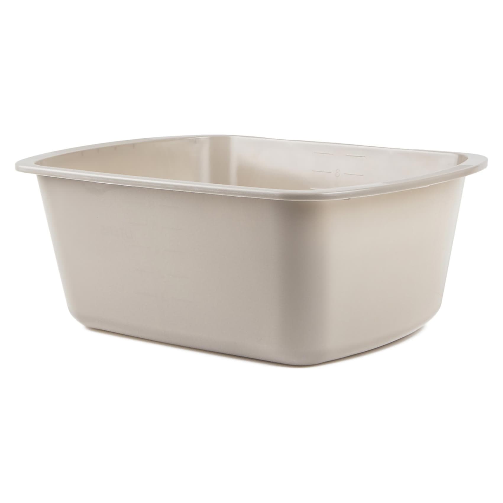 Medegen Wash Basin, Gray, 8 x 10 x 13 Inch, 7 Quart - Case of 50 - Image 1