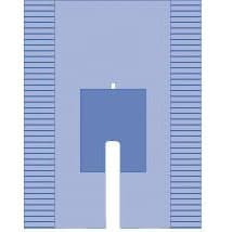 Medline Nonsterile Split Drape, 77 x 120 Inch - Case of 30 - Image 1