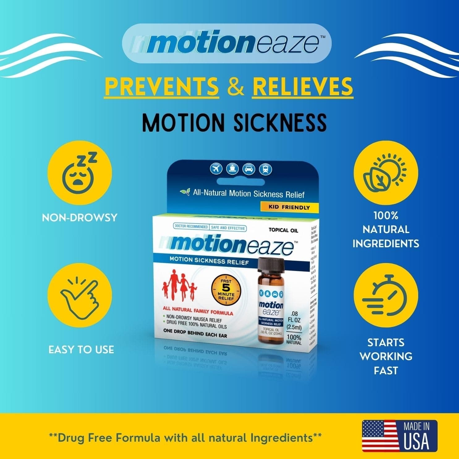 MotionEaze Motion Sickness Relief Drops, 2.5 ml - Image 3