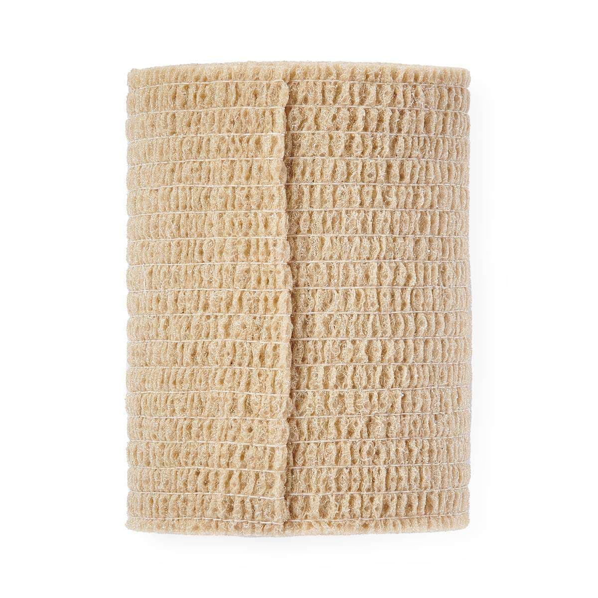 Medline Nonsterile Self-adherent Cohesive Wraps, Tan, 4 Inch x 1 Yard - Case of 36 - Image 1