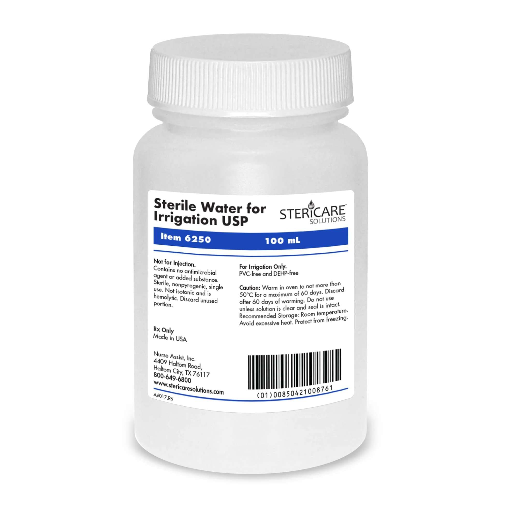 SteriCare USP Sterile Water For Irrigation, 100 mL - Case of 48 - Image 1