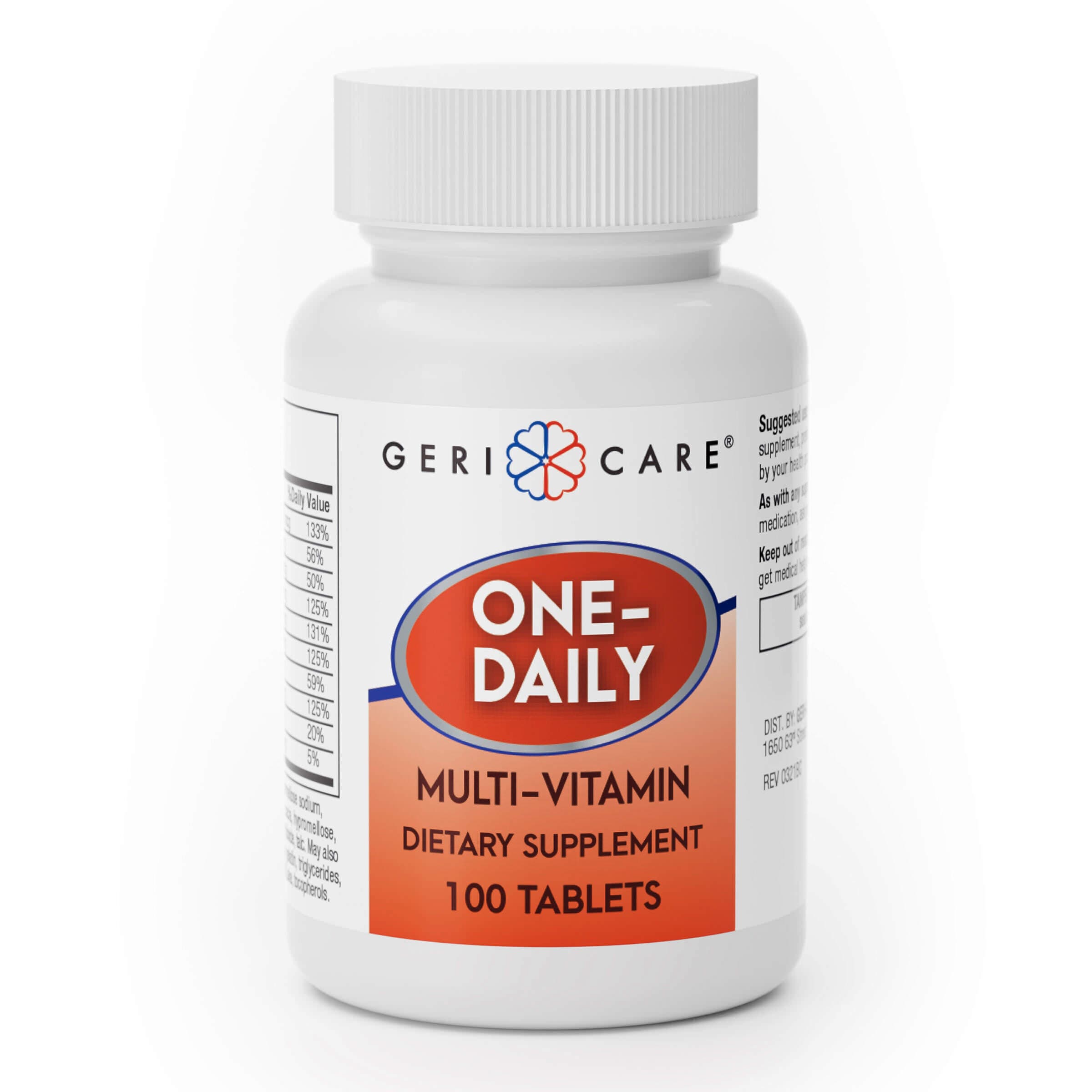 Geri-Care One-Daily Multivitamin Tablets - Bottle of 100 Tablets - Image 1