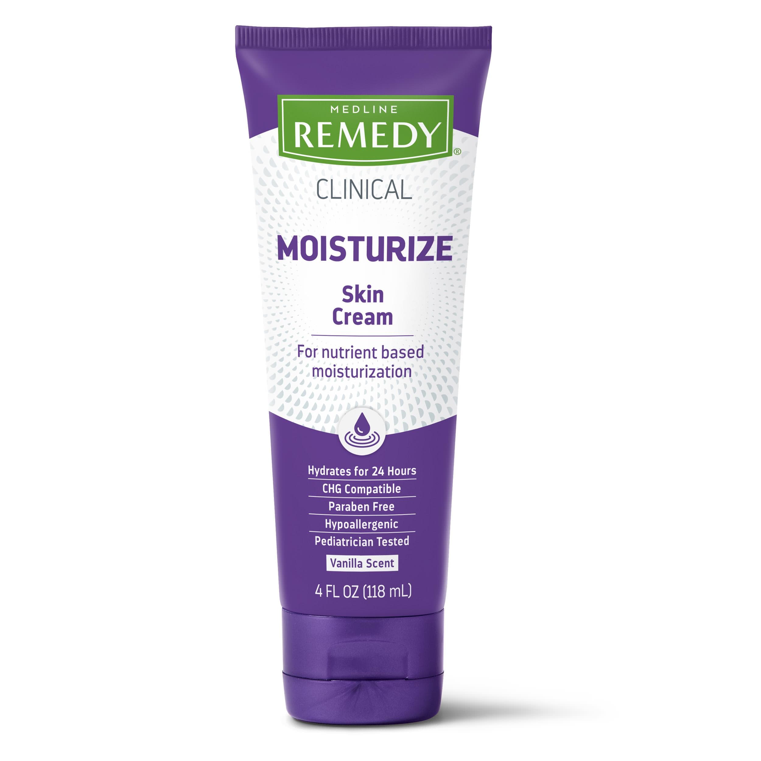 Remedy Clinical Moisturize Skin Cream, Vanilla Scented, 4 oz - Case of 12 - Image 1