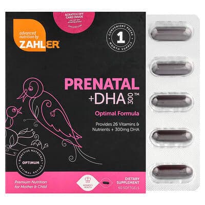 Zahler Prenatal Plus DHA 300 Dietary Supplement Softgels, 180 Count - Each - Image 1