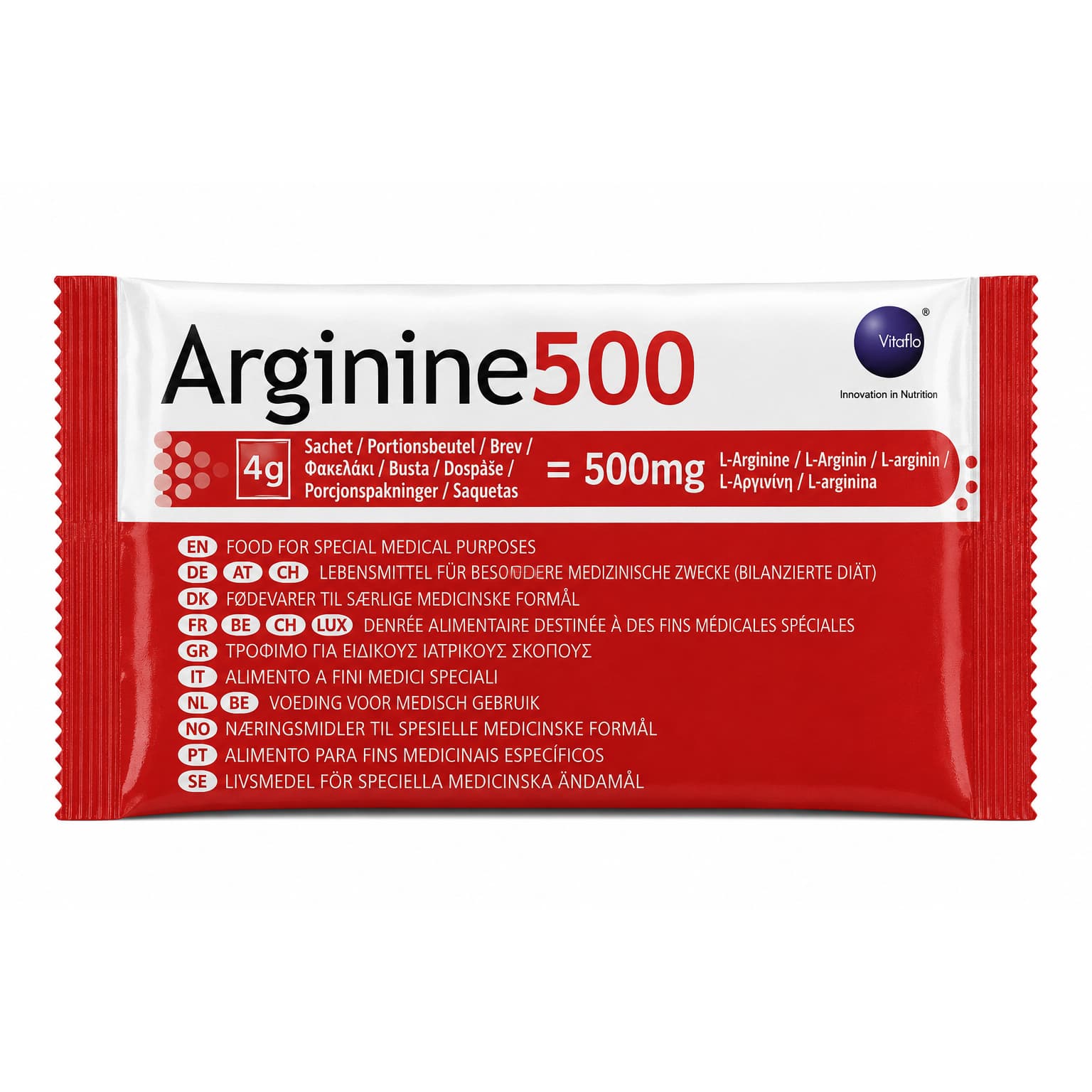 Vitaflo Arginine 500 Amino Acid Powder, 4 Gram - Each - Image 1