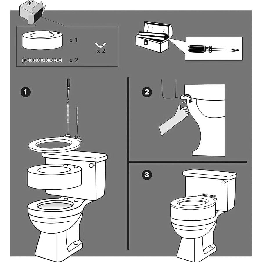 Carex Toilet Seat Elevator for Elongated and Standard Toilet Seat - Image 4