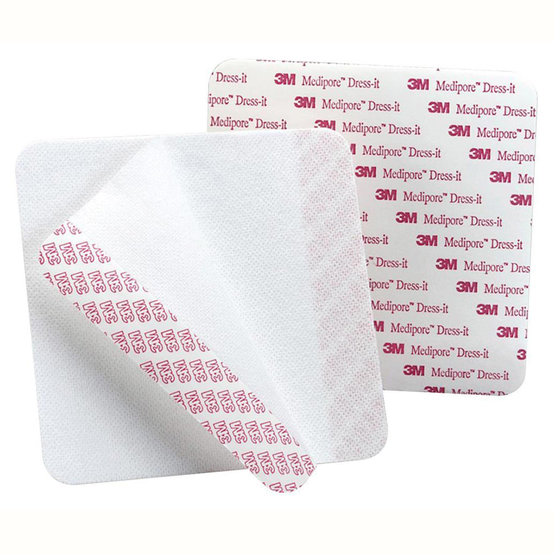 3M Medipore Hypoallergenic Dress-It Pre-Cut Dressing Cover, 3-7/8 x 4-5/8" NonSterile - Case of 100 - Image 1