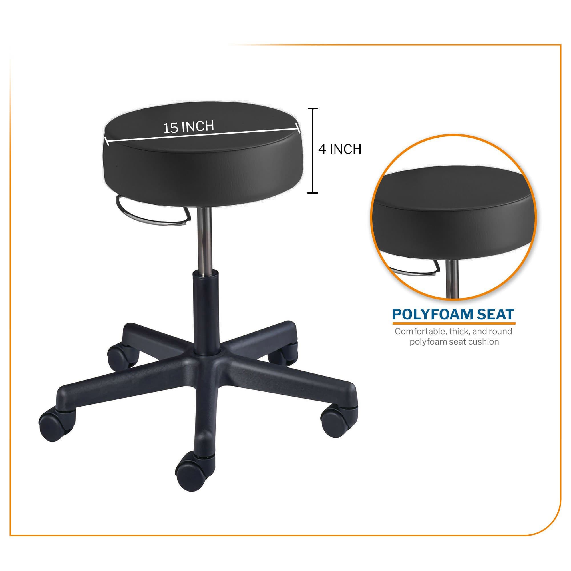 McKesson Backless Exam Stool with 17 to 22 Inch Height Range - Image 2