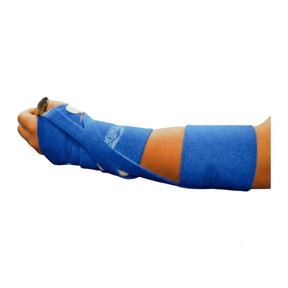 TheraTogs Ultra Wrist and Thumb Positioning System, Medium/Large Pediatric, Left Hand, Royal Blue - Image 1
