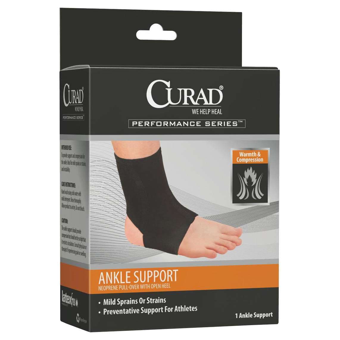 Curad Performance Series Neoprene Open Heel Ankle Support - Image 2