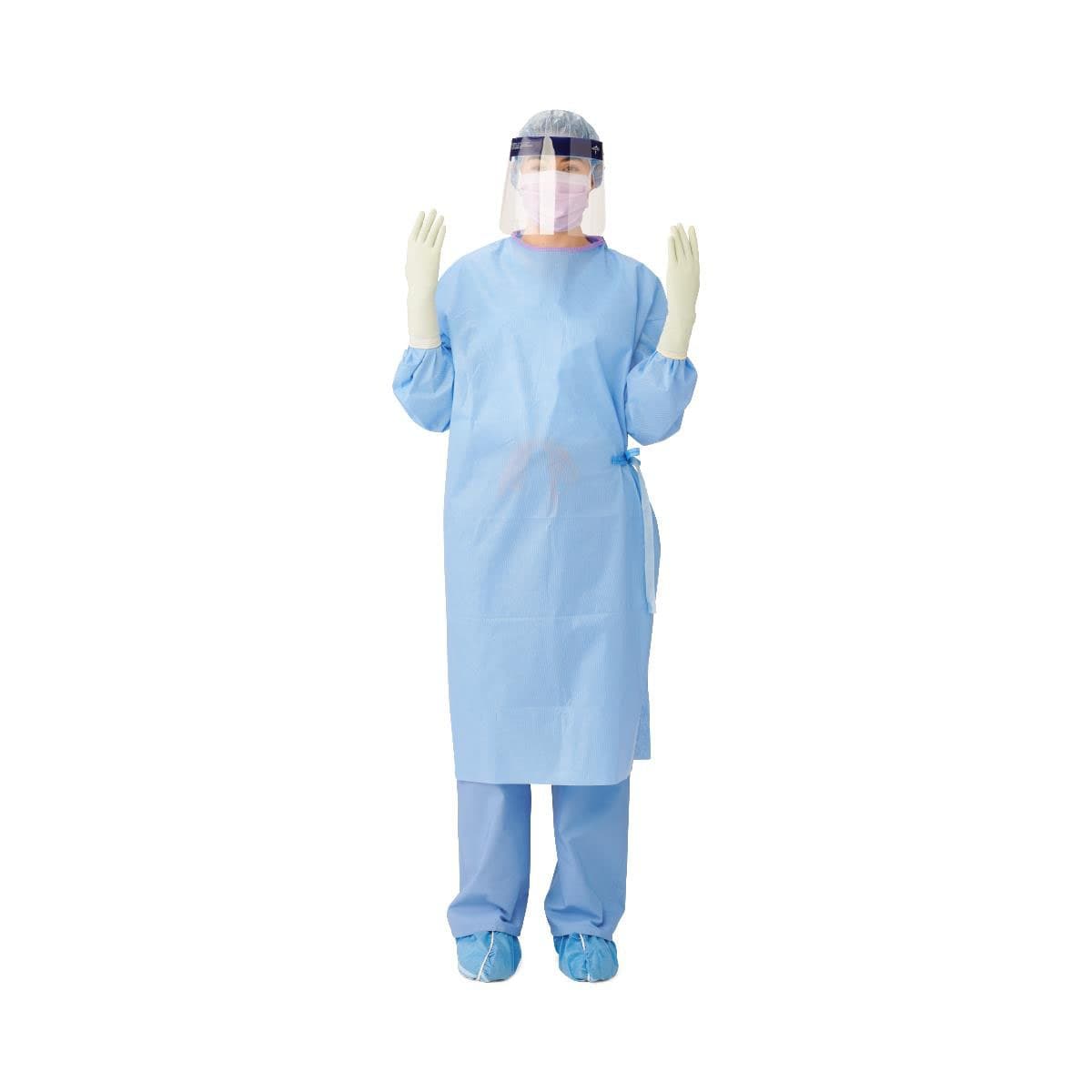 Medline Sterile Nonreinforced Sirus Surgical Gowns with Set-In Sleeves and Towel, Size 4XL - Case of 18 - Image 1