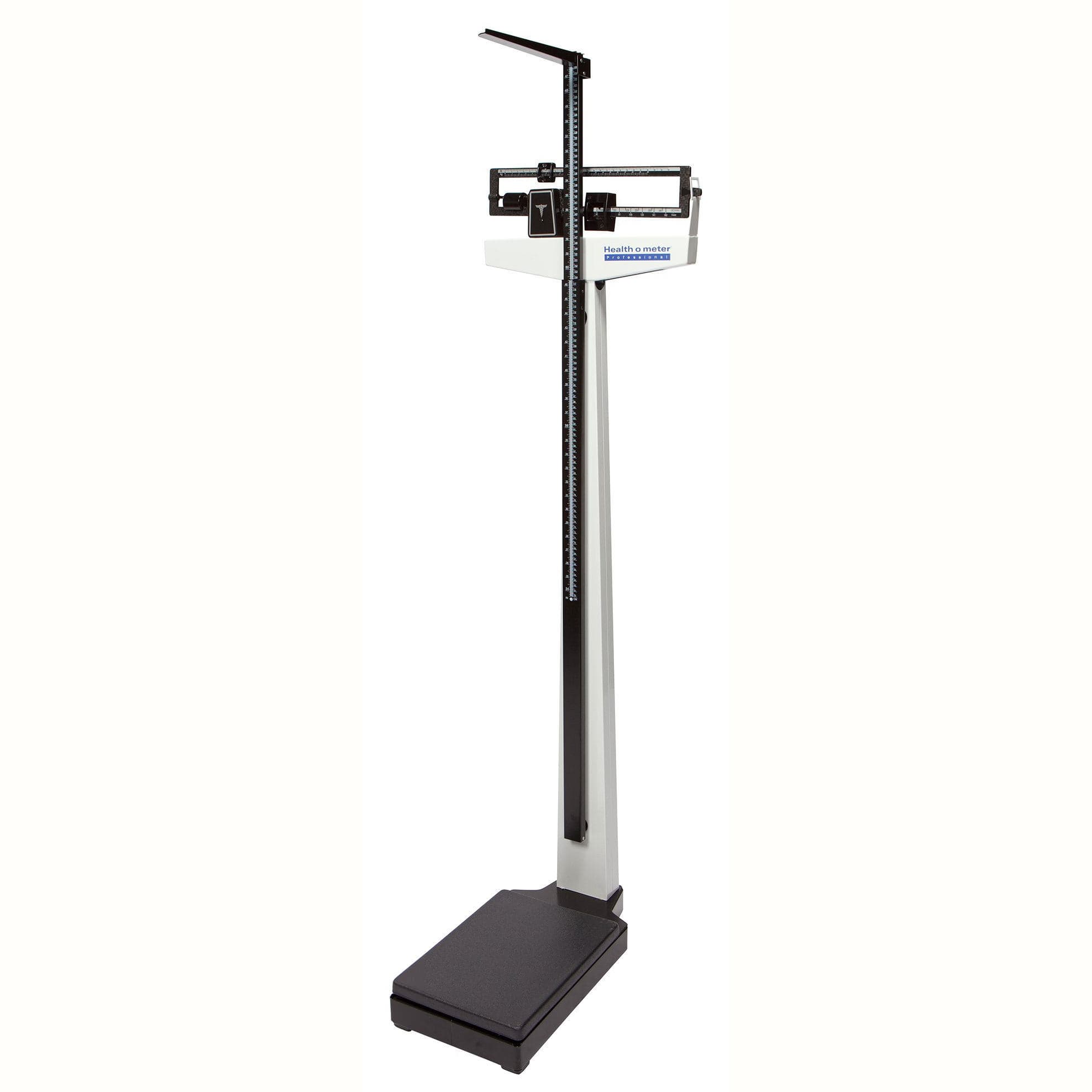Health O Meter Mechanical Beam Platform Scale with Height Rod, 390 lbs. - Image 1