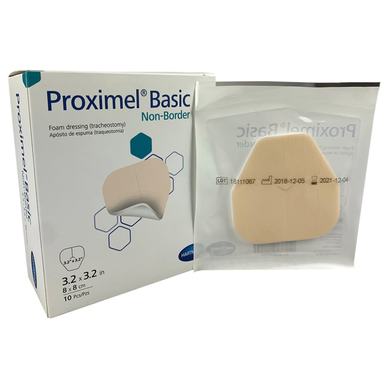 Proximel Basic Non-Border Two-Layer Polyurethane Foam Dressing, 3.2 X 3.2 Inch - Case Of 60 - Image 1