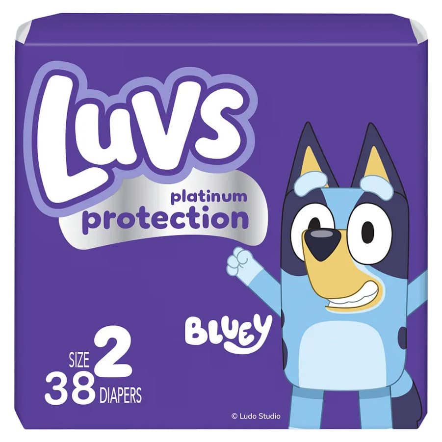 Luvs Platinum Protection Baby Diapers, Size 2, Jumbo Pack, 38 Count - Case of 76 - Image 1