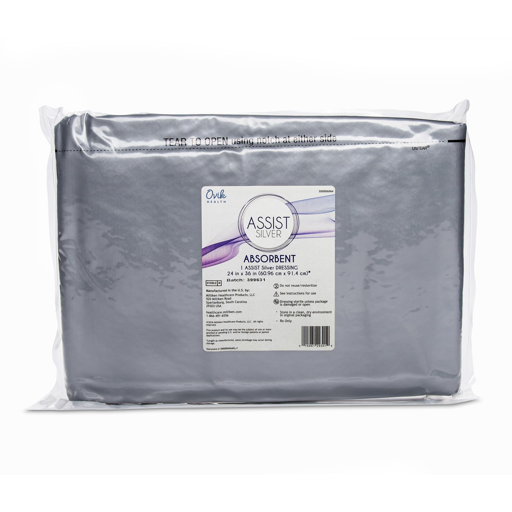 Milliken Assist Silver Absorbent Antimicrobial Dressing