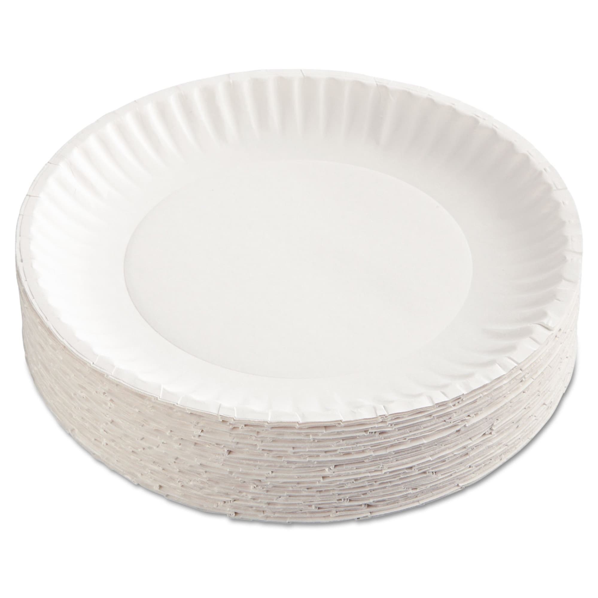Green Label Paper Plates, White, 9 Inch - Case of 12 - Image 3