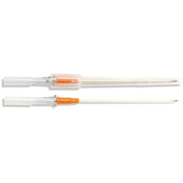 BD Angiocath Peripheral IV Catheter, FEP Polymer, Orange, 14 Gauge, 5.25 Inch - Case of 50 - Image 1