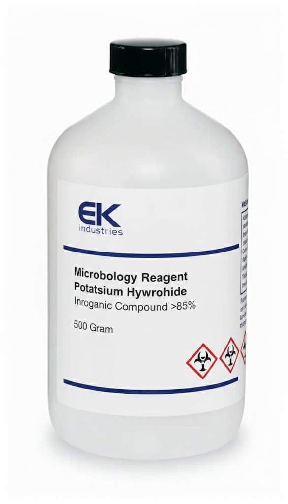 Microbiology Reagent Potassium Hydroxide Inorganic Compound >85%, 500 Gram - Each - Image 1