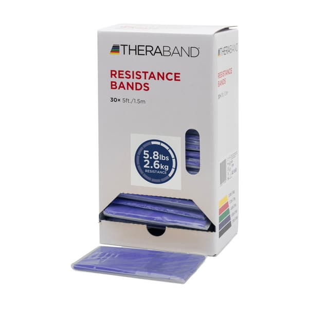 TheraBand Individual Professional Resistance Bands 5 Ft., Extra Heavy Blue - Box of 30 - Image 1