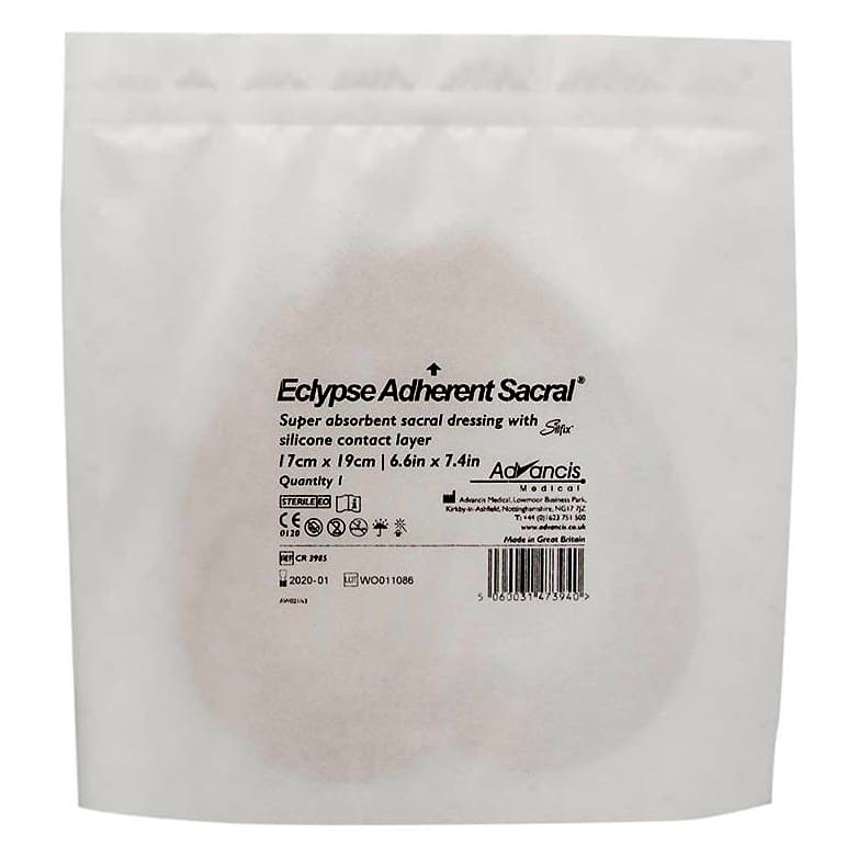 Eclypse Adherent Sacral Super Absorbent Dressing 6-1/2 x 7-1/2 Inch - Image 1