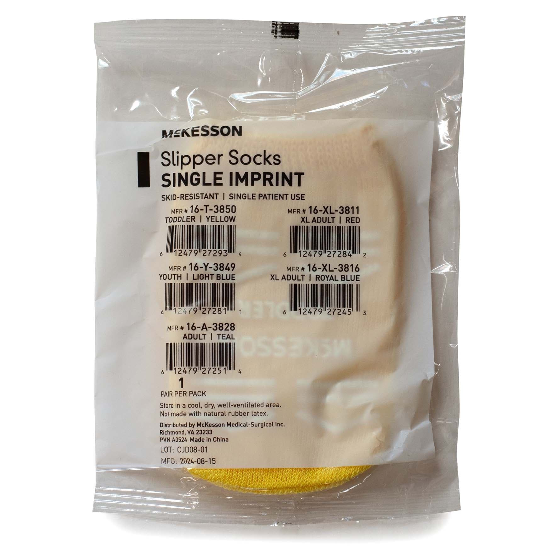 McKesson Unisex Toddler Single Tread Slipper Socks - Image 2