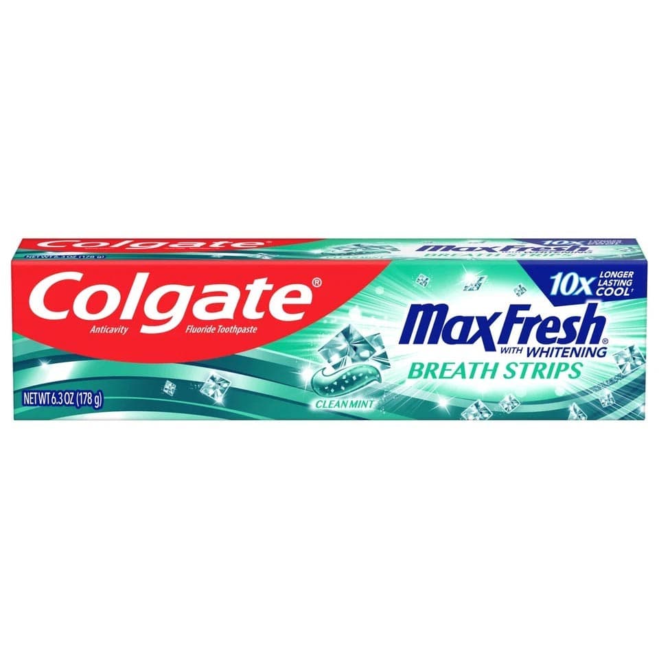 Colgate Max Fresh Toothpaste with Mini Breath Strip, 3-Pack - Image 1