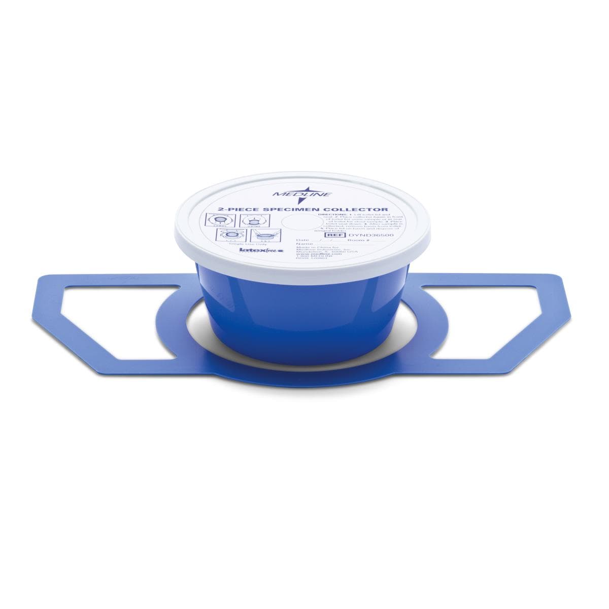 Medline Light-Blue 2-Piece Commode Specimen Collector, 40 oz - Each - Image 1