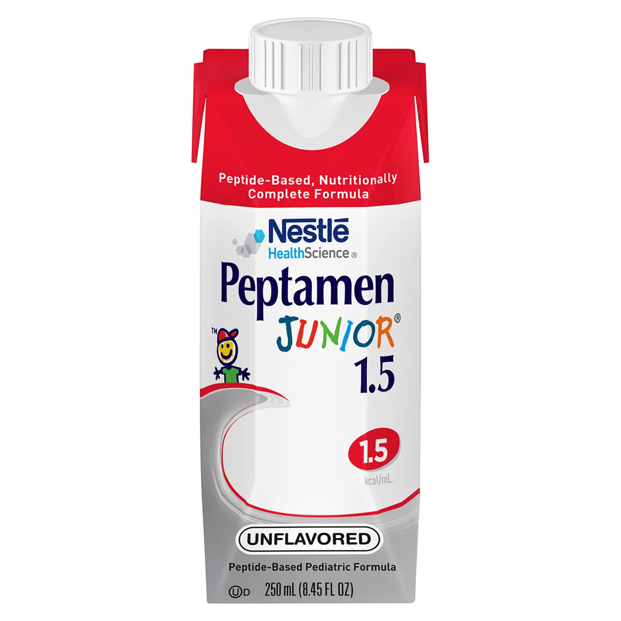 Peptamen Junior 1.5 Peptide-Based Pediatric Tube Feeding Formula, 250mL, Unflavored - Case of 24 - Image 1