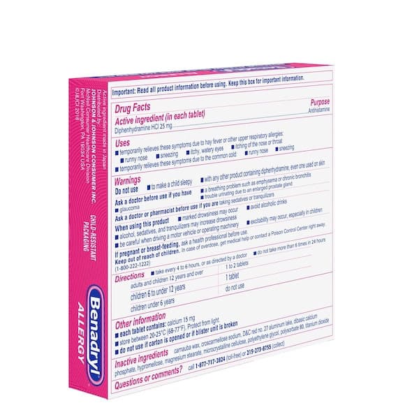 Benadryl UltraTab Allergy Relief Tablets - Image 2