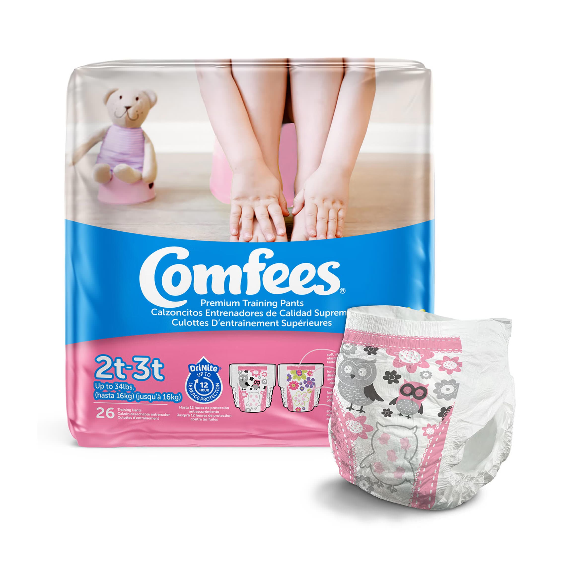 Comfees Training Pants, Female, 2T to 3T - Bag of 26 - Image 1