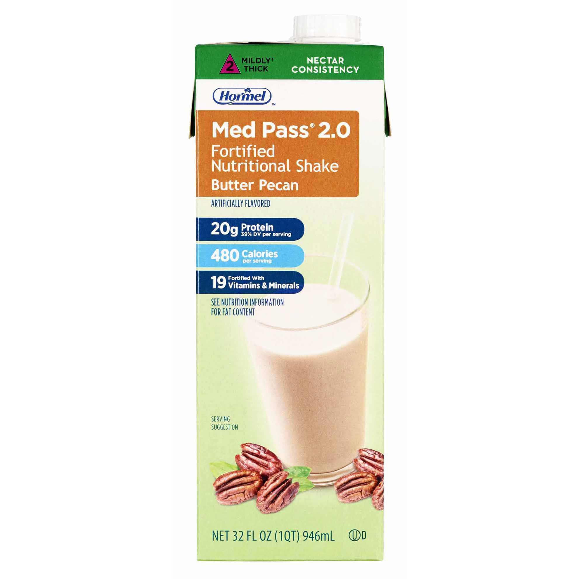 Med Pass 2.0 Ready to Use Oral Supplement, Butter Pecan, 32 oz - Case of 12 - Image 1